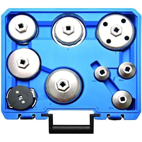 Bgs Juego de llaves para filtros de campana plata 9 piezas