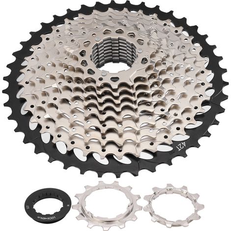 This cassette freewheel, suitable for mountain bikes and road bikes, features an ultralight steel gear set that is resistant to high temperatures and corrosion.