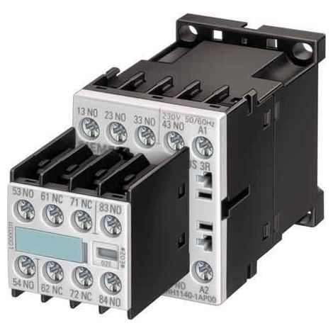 Contactor auxiliar 6NO 2CO 24V CC bobina S00 contactos de montaje permanente terminales de tornillo sirius 3RH2262-1BB40