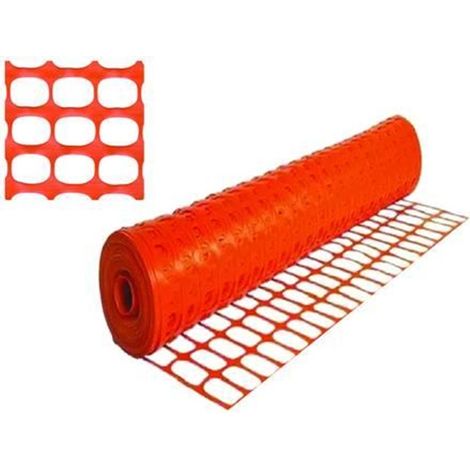 RETE IN PLASTICA PER CANTIERI (AREA CANTIERE) - cm. 100h X 50 MT FER 429795