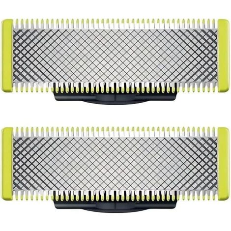 Pack de 2 lames de Rechange Compatibles avec tous les Rasoirs électriques type One-Blade Accessoires embout Tondeuses rasage précis - lot de 2 (1/4)