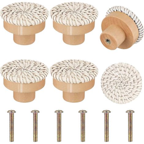 Lot de 6 poignées de buffet modernes, boutons de meubles pour la maison, faciles à assembler, poignée de deux pouces pour la décoration intérieure de meubles en bois