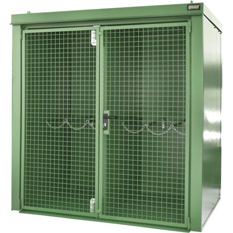 Bauer Südlohn Container pour bouteilles de gaz GFC-B/W M2, peint, vert réséda