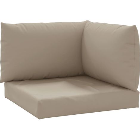 Maison Exclusive - Palettenkissen 3-tlg. Taupe Oxford-Gewebe