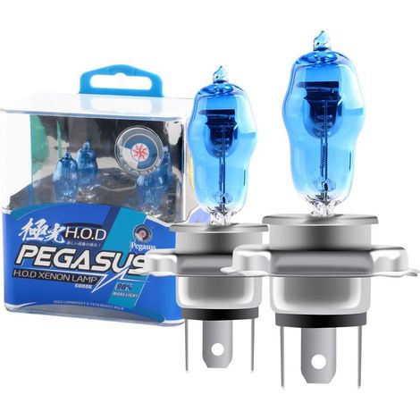 2pcs H4 100w White 6000K Xenon Halogen Bulb 12V Car Fog Light Replacement Lamp (1/5)