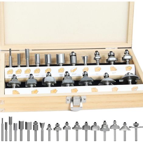 18pcs 6mm Shank Router Bit with Storage Case for Router and Wood Finishing Miscellaneous (1/5)