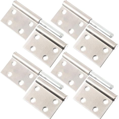 Lot de 4 Charnières en inox pour Porte Intérieure (1/5)