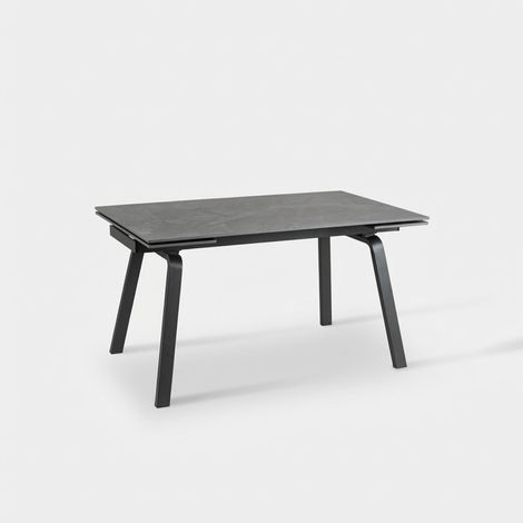 Cosmo, Tavolo allungabile con top in Ceramica Marmo grigio (80cm X 140/200cm H. 76cm) Duzzle (1/3)