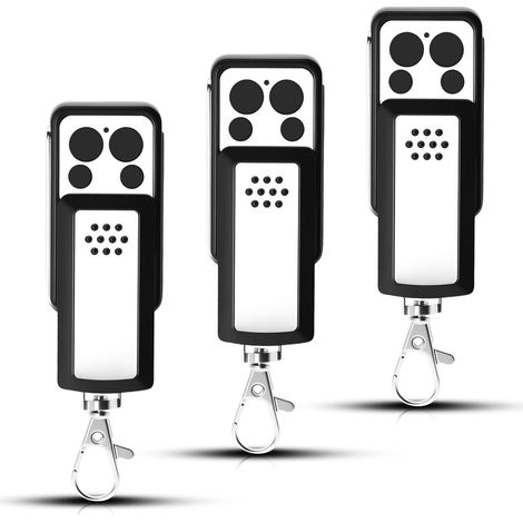 Télécommande Portail - Lot de 3 - 4 Canaux - Code Tournant - Compatible Avidsen - 433,92 MHz
