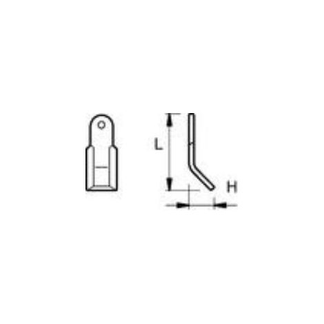 Y-Messer 55x150mm für den Maschio 10095 Schlegelmäher