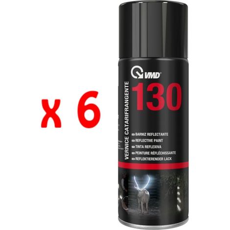 6 bombolette spray vernice catarifrangente trasparente 400ml Vmd 130