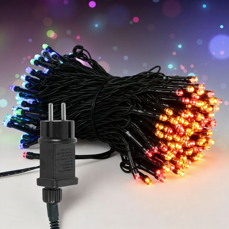 TolleTour 10M 100 LED Lichterkette Bunt Schwarzes Kabel Weihnachtsdeko Garten Balkon Party (1/5)