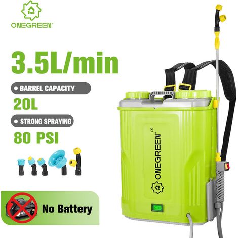 Pulvérisateur électrique de jardin 20 L – Appareil de pulvérisation sans fil 21V pour irrigation, compatible batterie Makita 18V