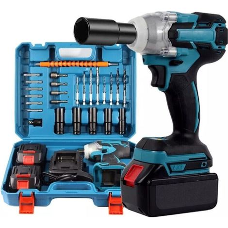 Tournevis à Impulsions Vis Double Batterie Boulons De Batterie 20v 5ah + 25 Accessoires