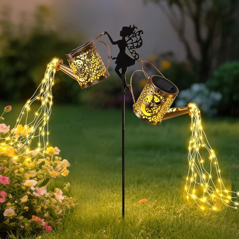 Outdoor Solar Fairy Garden Light, Outdoor Garden Fairy Decor Décorations imperméables de lanterne suspendue pour Patio Yard Porch Lawn Pathway Statues de passerelle Cadeaux de décor extérieur (1/5)