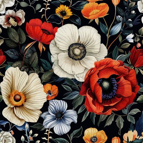Tela decorativa para exteriores Oxford - Motivo floral I DX5140 (1/5)
