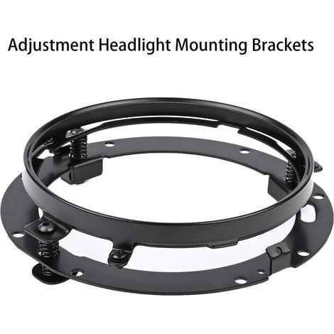 Support de modification de phare pour Harley-Davidson Glide Wrangler 7 pouces, support de montage de phare rond peint et électroplaqué (1/5)