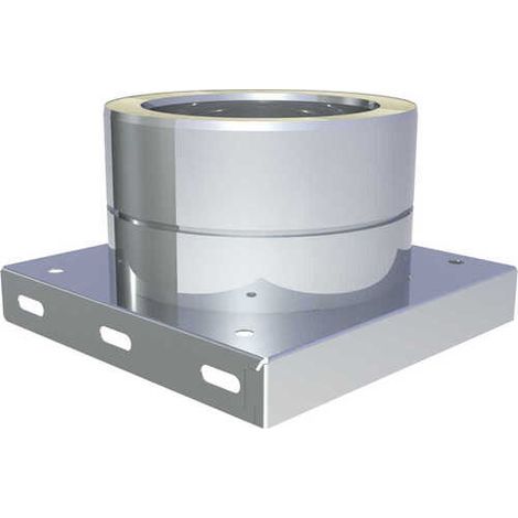 Plaque de base inox avec collecteur de condensat Ø 180 mm