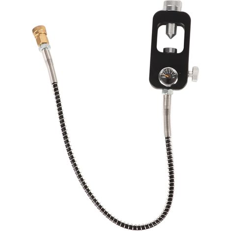 Adaptateur de Recharge pour Bouteille de Plongée avec Manomètre et Flexible en Alliage d'Aluminium Portable et Antirouille (1/5)