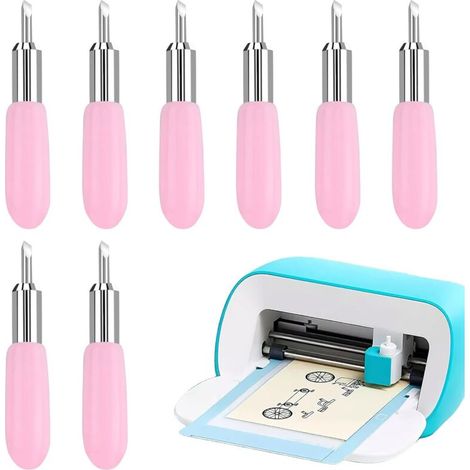 8 PCS Lames de Coupe pour Cricut Joy, 30° Lames à Coupe en Carbur, Lames de Remplacement Compatible avec Cricut Joy, Accessoires Machine de Découpe
