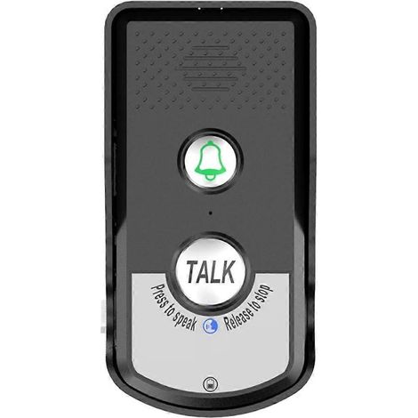 Interphone de porte sans fil longue distance 2,4 GHz avec sonnette audio bidirectionnelle (émetteur et récepteur) pour appels d'hôpital et d'hôtel (A) (1/4)