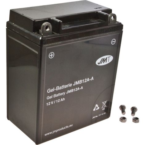 Batterie gel JMT YB12A-A 12V 12Ah (équivalent Yuasa YB12A-A)