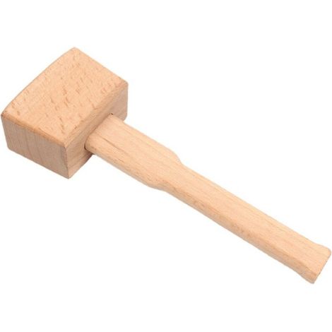 Marteau de menuiserie en bois de hêtre, maroquinerie, marteau carré en bois massif, maillet en bois, tête de marteau, outil, marteau à bûches (1/5)
