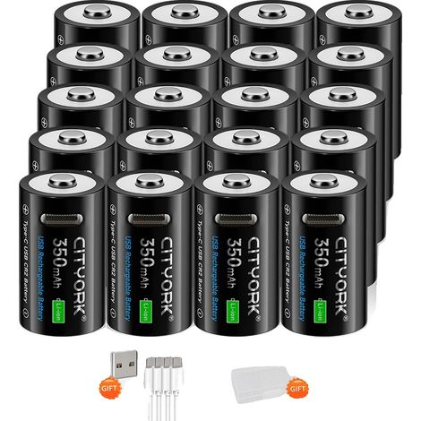 Batterie CR2, 3,7 Volt, Rechargeable, 20PCS Batterie (1/2)