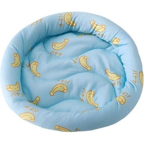 Cama/alfombrilla refrescante de seda helada para mascotas pequeñas，Diámetro exterior 14 cm，Diámetro interior 8 cm，Apta para hámsteres (1/5)