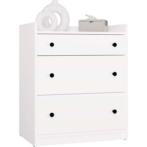Cassettiera, bianca, 70 x 84 x 46 cm (1/5)