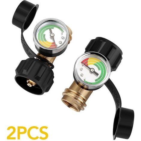 Indicateur de niveau de propane amélioré (2025), pour bouteilles de propane de 5 à 40 lb avec raccord QCC1, compatible avec les bouteilles et les barbecues à gaz. (1/5)