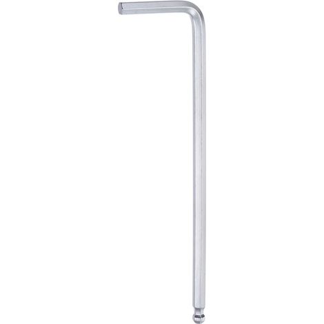 4mm L-Shaped Hex Wrench Long Arm Metric Hex Keys Chrome Vanadium Steel Repair Tool for Home Repair, Silver Tone (1/5)