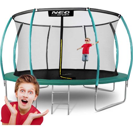 Trampolino da giardino profilato da 14 piedi/435 cm con rete interna Neo-Sport (1/5)