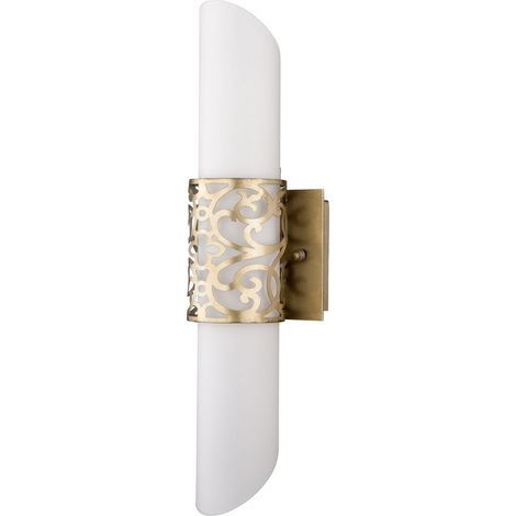 Applique Contemporanea Venera Metallo Ottone 2 Luci Diffusore In Pvc (1/3)