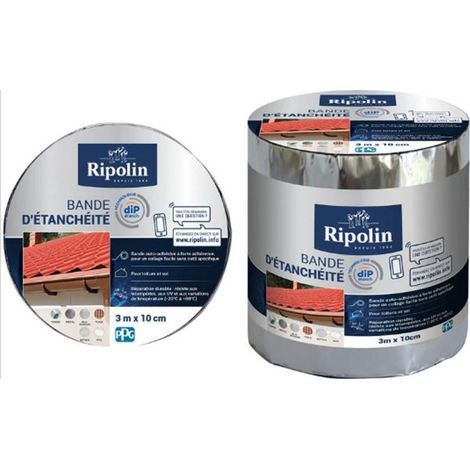 Bande d'Etanchéïté Auto-Adhésive Alu 3mx10cm - RIPOLIN