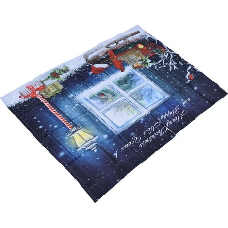 Rideau de douche personnalisé 3D Noël 170x200 cm - Impression numérique, imperméable et occultant