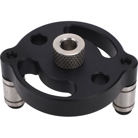 Guide de chevilles auto-centrant alu, poinçonneur perçage bois 1 trou, kit 8 bagues 3-10mm, positionneur perçeuse (1/5)