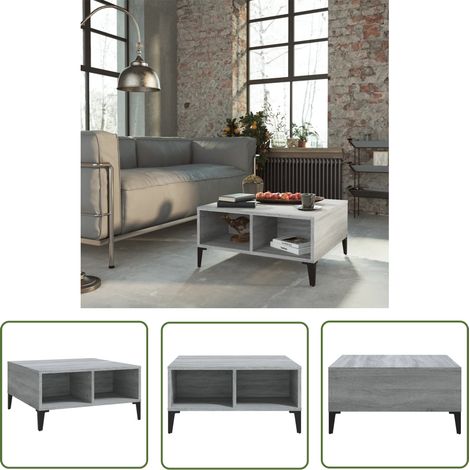 Maison Exclusive Couchtisch Grau Sonoma 60x60x30 cm Holzwerkstoff