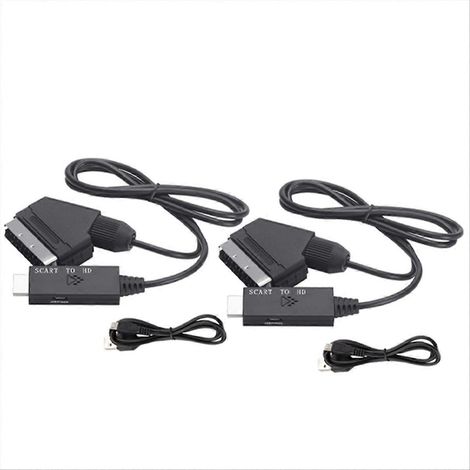 Adaptateur Audio Vidéo TV vers Scart - Câble RCA Composite pour Téléviseur, Connecteur Péritel, Transmission Vidéo et Son, Compatible Universel (1/5)