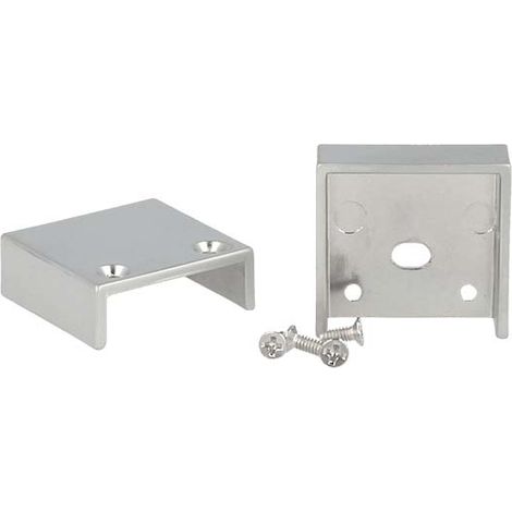 Coppia Tappi Tappini Termine Per Chiusure Profilo Alluminio BA1814 e Diffusore Opale Quadrato BA3343 (1/3)