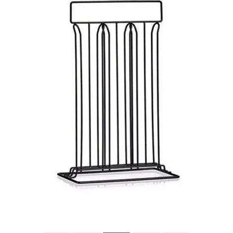 Portacapsule da 36 posti in acciaio nero cm 10 x 38 x 24,8h