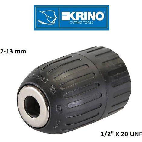 KRINO MANDRINO AUTOSERRANTE 1/2" 20 UNF NO CHIAVE PER ELETTROUTENSILI REVERSIBILI (1/2)
