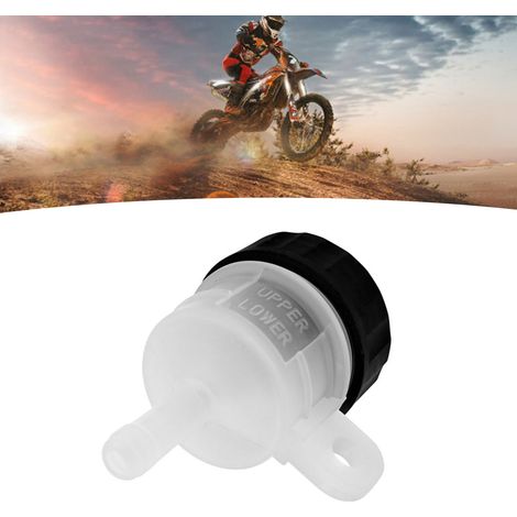 Réservoir d'huile blanc léger et étanche pour moto, bouteille de fluide sécurisée pour motocyclette (1/5)