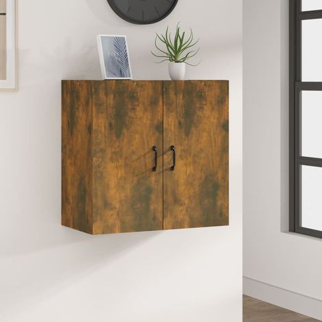 Armoire murale, Meuble Haut, Armoire Etagère de rangement Chêne fumé 60x31x60 cm Bois d'ingénierie HYB97007 (1/5)