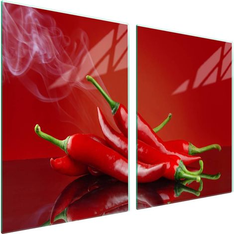 Plaque de protection en verre pour cuisinière 2x45x52 Chili (1/5)