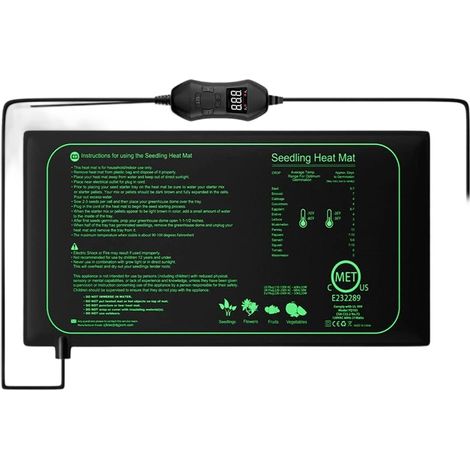 1 Tapis chauffant, contrôle numérique, PVC étanche IP67, semis plantes fleurs (1/5)