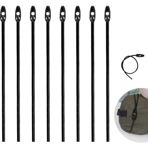 8 tensores elásticos, tensor para bicicleta de 50 cm, tensores elásticos para equipaje, cuerdas Sandow de alta resistencia, correas de tensión ajustables con ganchos de alta resistencia para bicicleta (1/5)