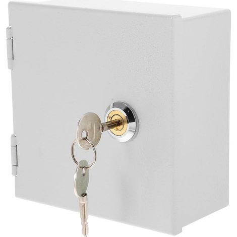 Boîte Électrique Murale Étanche Acier Inoxydable avec Serrure Boîtier de Protection Vandalisme pour Prises Électriques Extérieures et Intérieures Résistante Aux Éclaboussures et