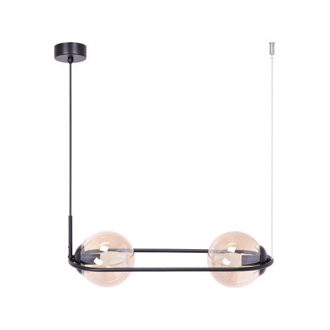 Suspension îlot moderne verre ambre Kaja VENTA 2L