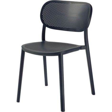 4 chaises en polymère empilables pour intérieur et extérieur (1/4)